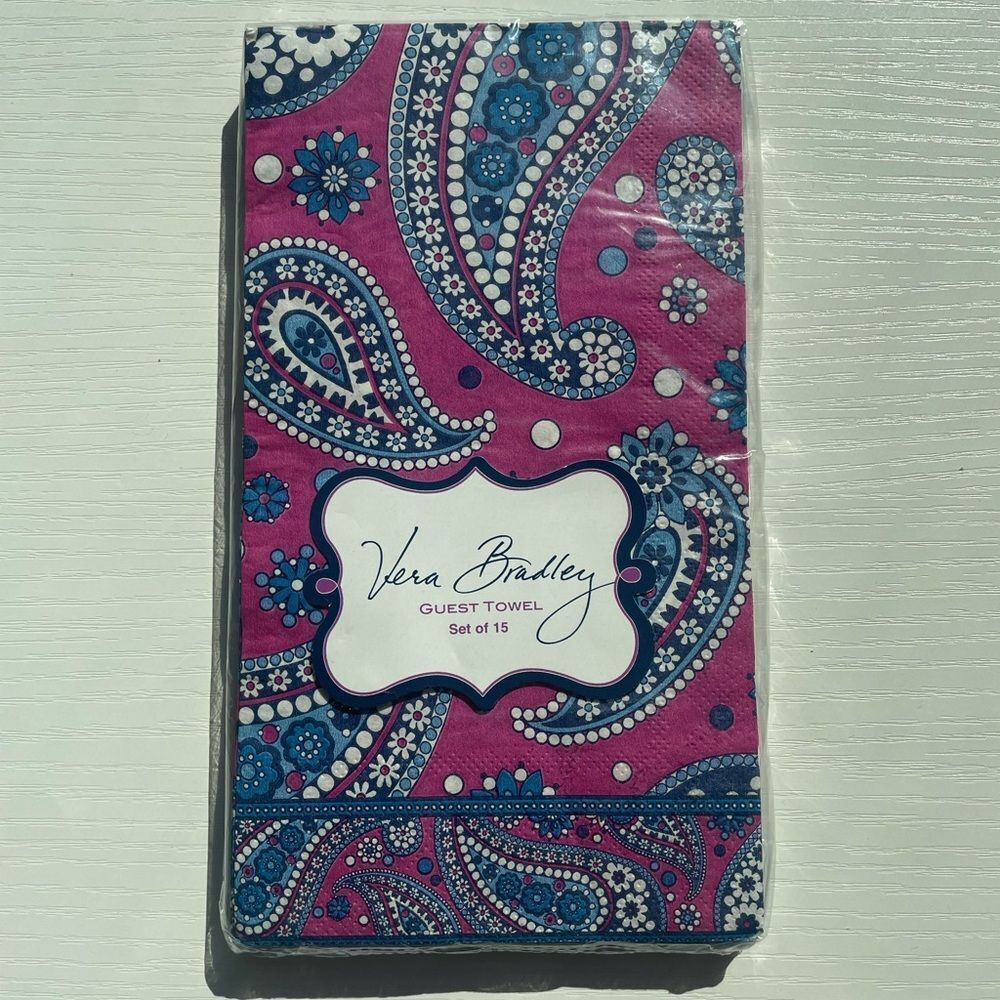 Vera Bradley Boysenberry Guest Towel Set of 15